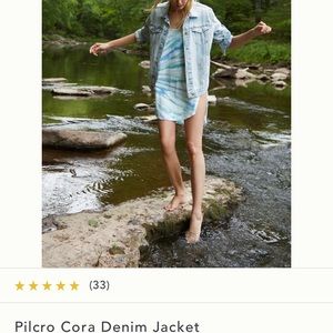 Anthropologie pilcro cora denim jacket